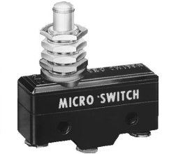 Honeywell BZ-2RQ1-A2 Large Basic Switch - SPDT, 15A, 125V w/Overtravel Plunger Actuator & Screw Termination
