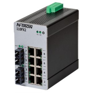 N-Tron 110FX2-SC Unmanaged Multimode Ethernet Switch - 10 Port w/SC Fiber Connector