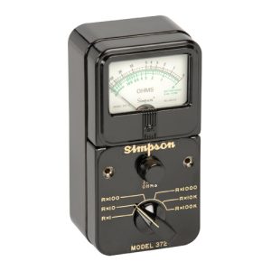 Simpson Electric 12311 Model 372-3 Ohmmeter - 340mA/50 MOhms